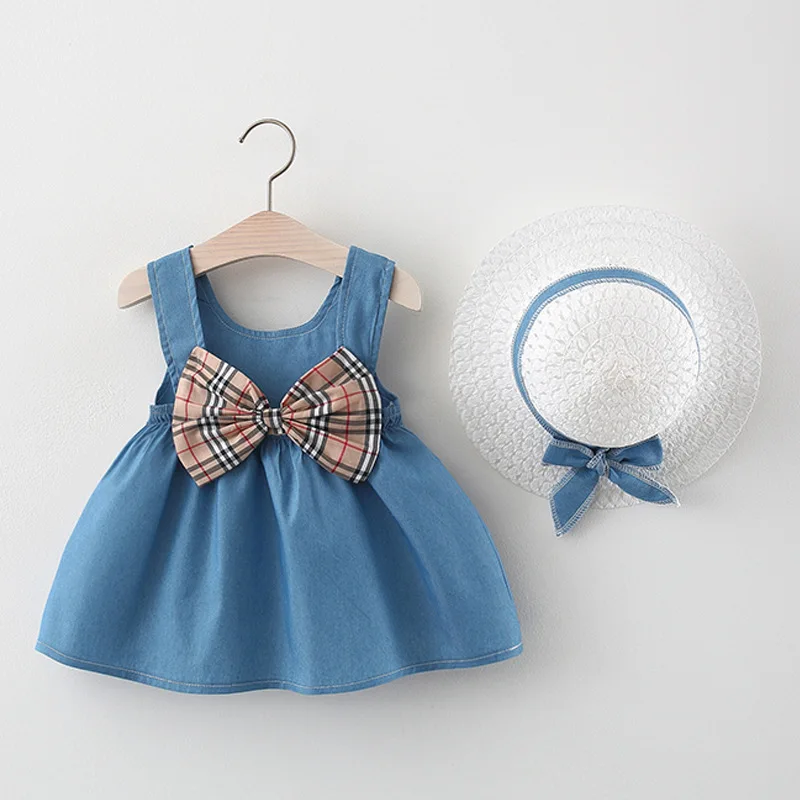 Summer Beach Holiday 1-4 years Baby Girl cheap Floral Bow Dress for Kids Baby Infant Flower Loose Dress Kids Girl Casual Clothes