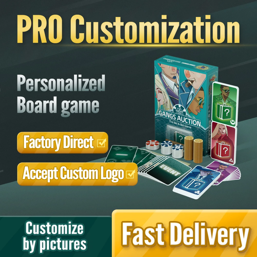 Free Sample Custom Design Manufacturer Printing Family Paper Board Game For Children