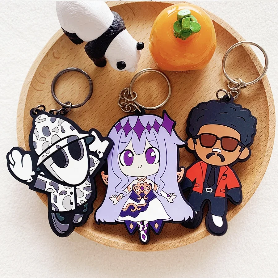 High Quality Custom Keychain Sublimation Blanks Shoe Charms Melody Sublimation Key Loss Prevention Decoration