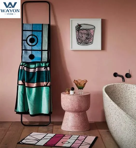 Terrazzo Table Grey cement terrazzo stone for flooring decoration furniture designs