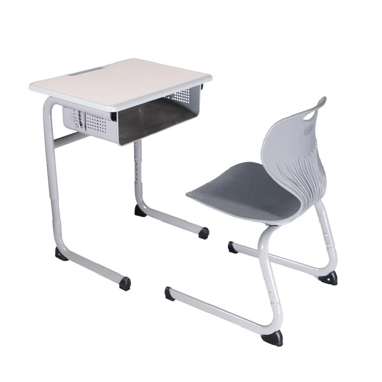 New Style Student School Classroom Furniture Single Person Tables And Chairs