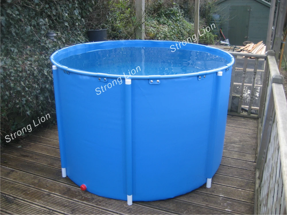
PVC Tarpaulin Portable Round Fish Tank 3000 /10000 Liter for Fish Farming Tank 