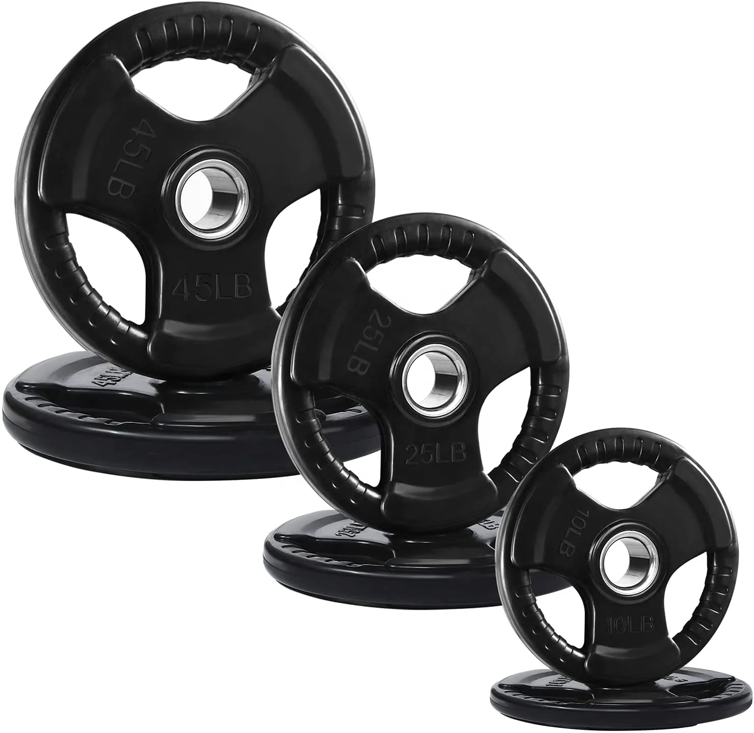 custom bumper plate differ from their pro grade counterparts with larger handles they suit different forms of dumbbell exercises