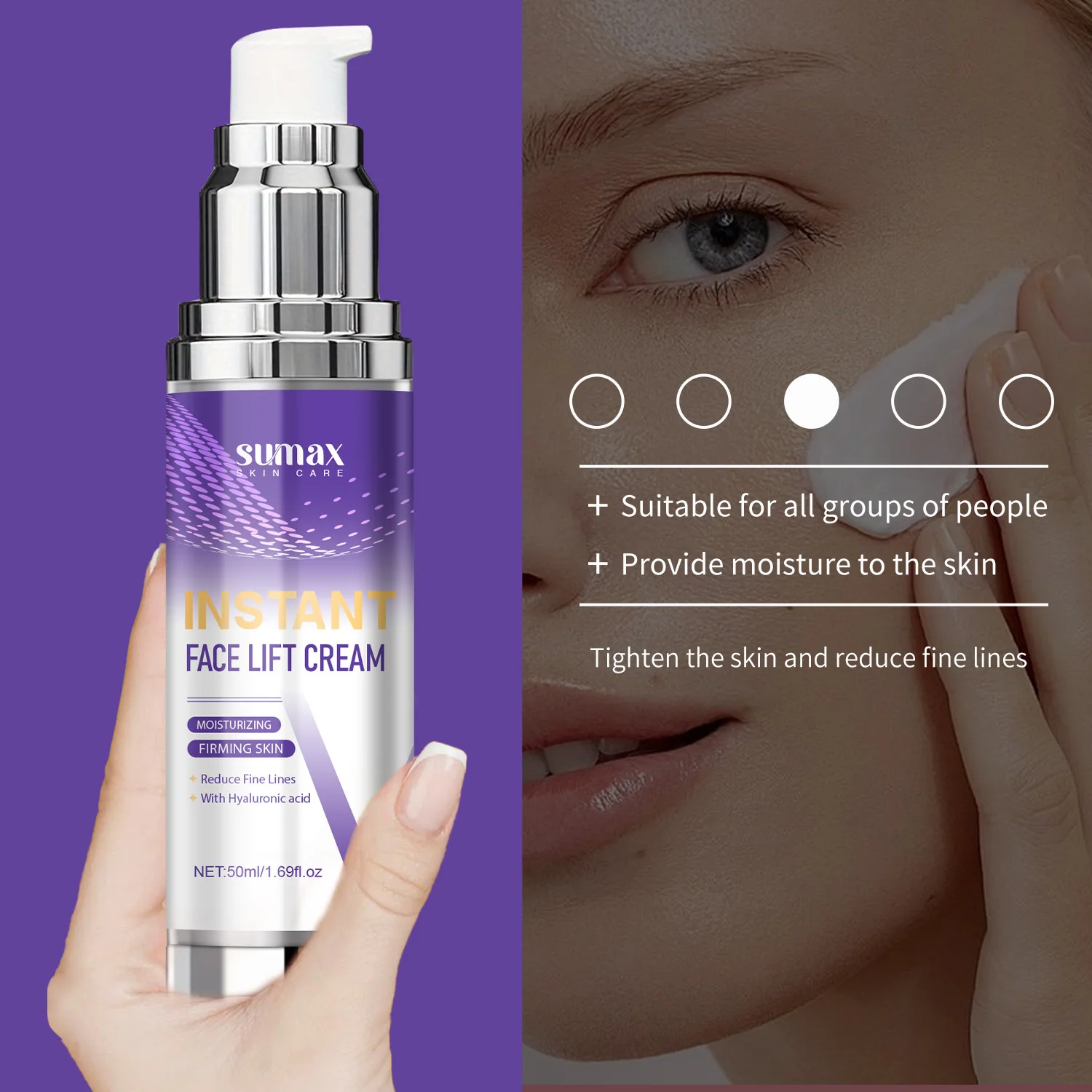 custom logo private label Skin Care Instant Face Lift Cream 50ml Firming Reduce Fine Lines Face Care Cream