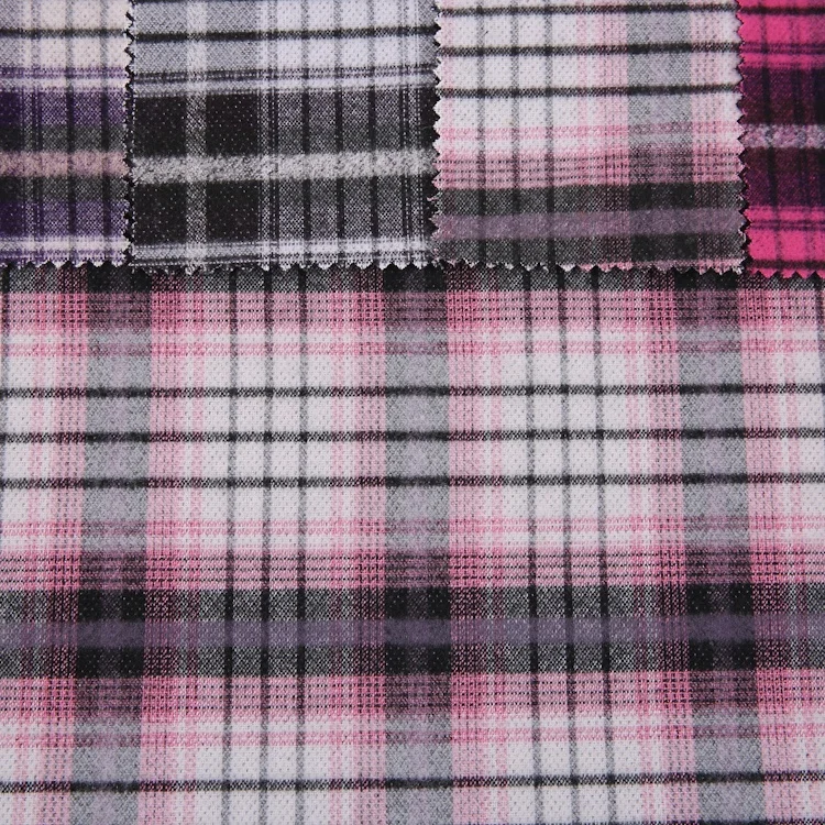 TR 370gsm heavyweight brushed sueded woven plain dye uniform school check pattern fabric for coat or dress