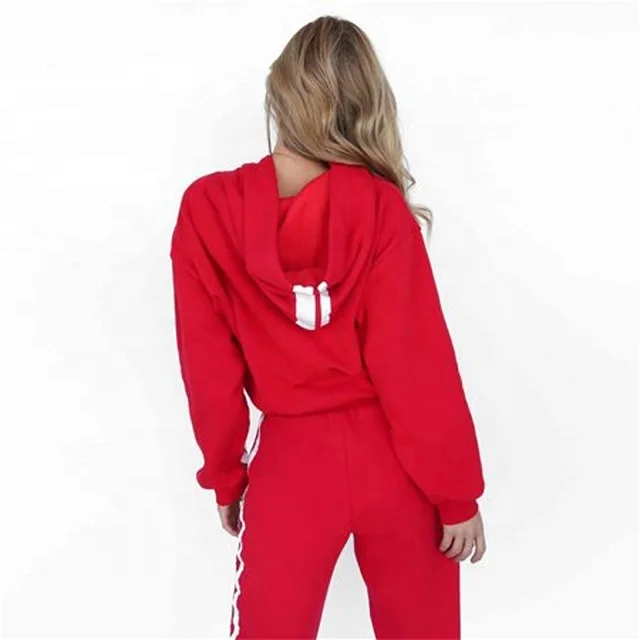New Arrival Women Jogging Sportswear Fashion 2 Piece Set Tracksuit Pullover With Hoodie