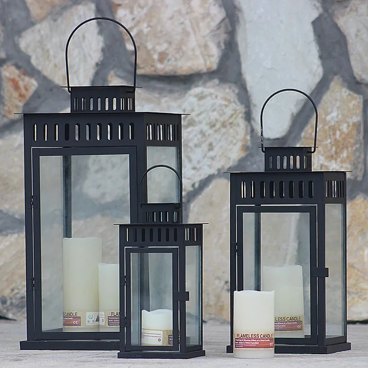 Садовый подвесной металлический фонарь для свечи, домашние и Уличные декоративные металлические фонари для свечи