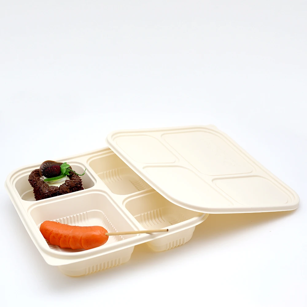 Compostable Disposable Cornstarch Food Container Biodegradable Cornstarch Takeout Takeaway Lunch Box Food Container