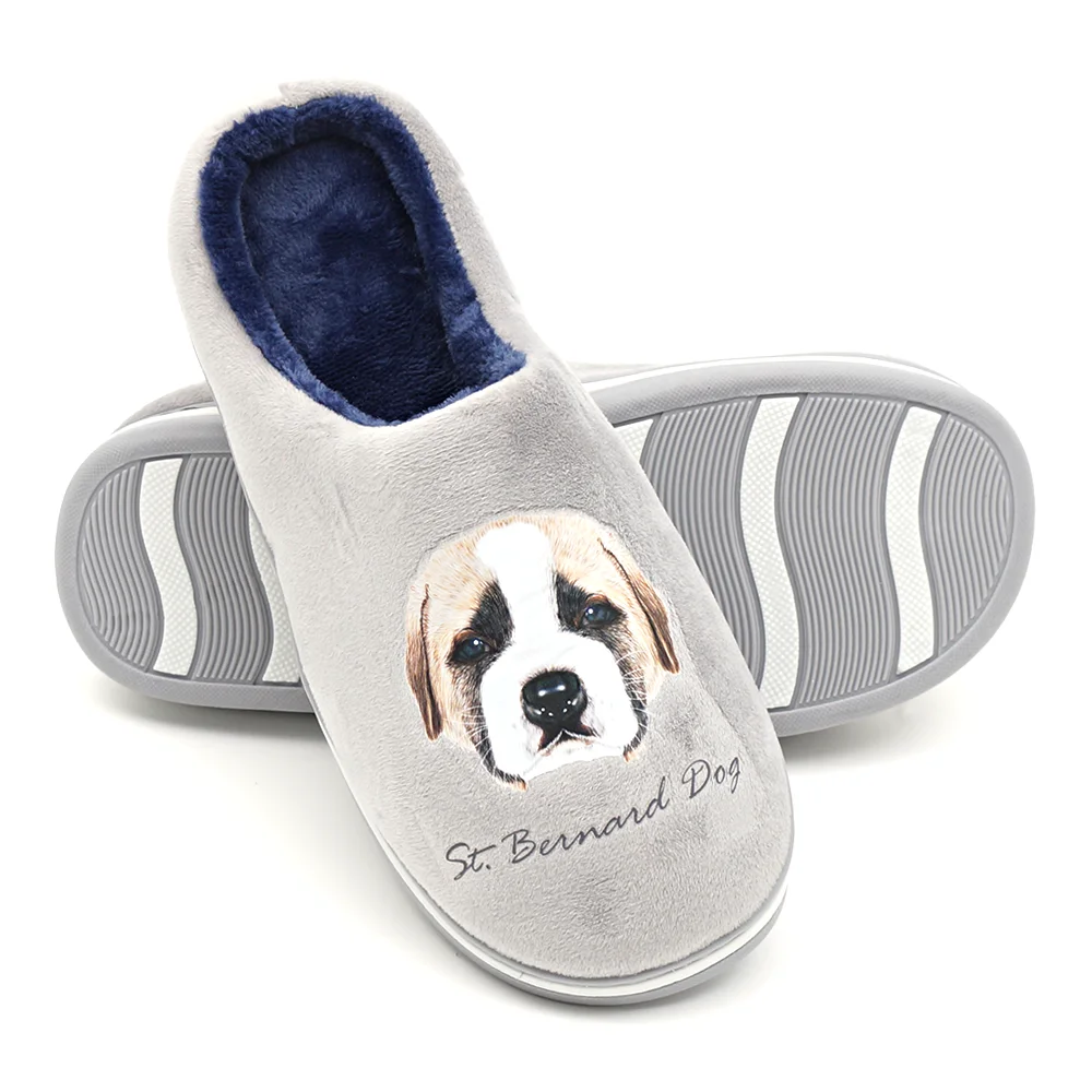 Flat Warm Indoor comfortable Winter slipper Male Microfiber Home Slippers For Men