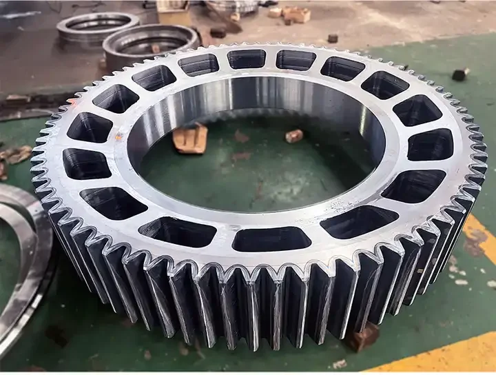 ISO 9001 Customized steel large ring gear straight tooth concrete mixer crane ring gear