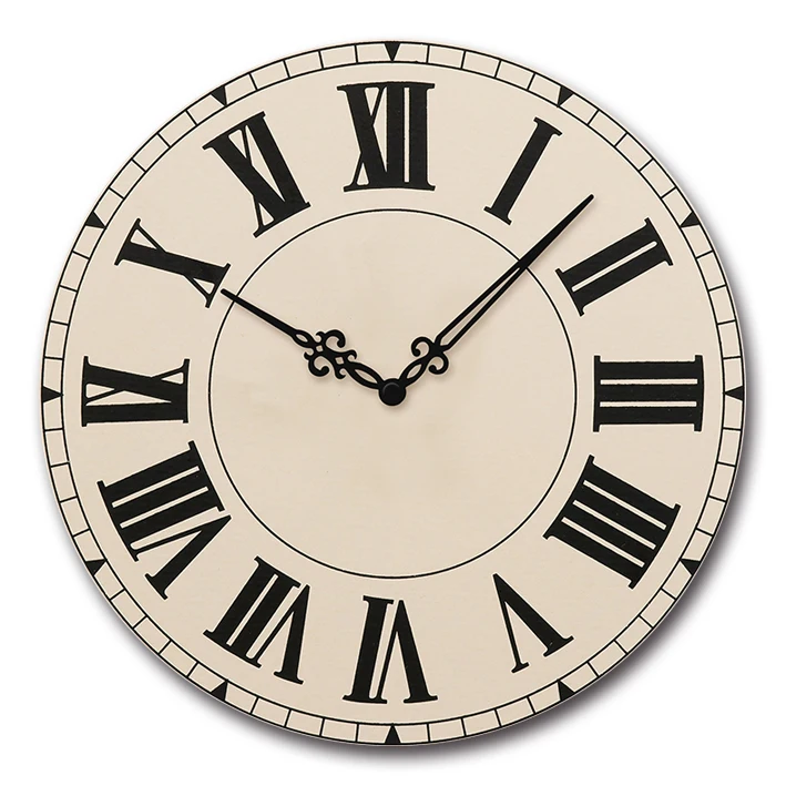 Quality Quartz Battery Operated Wall Clocks Wooden Decorative Round Wall Clock