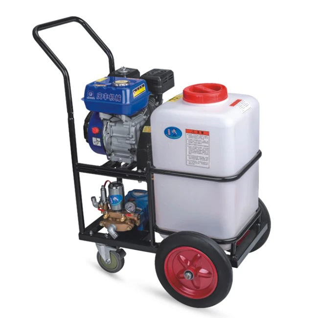 Portable wheelbarrow motorized plunger power sprayer agriculture garden set