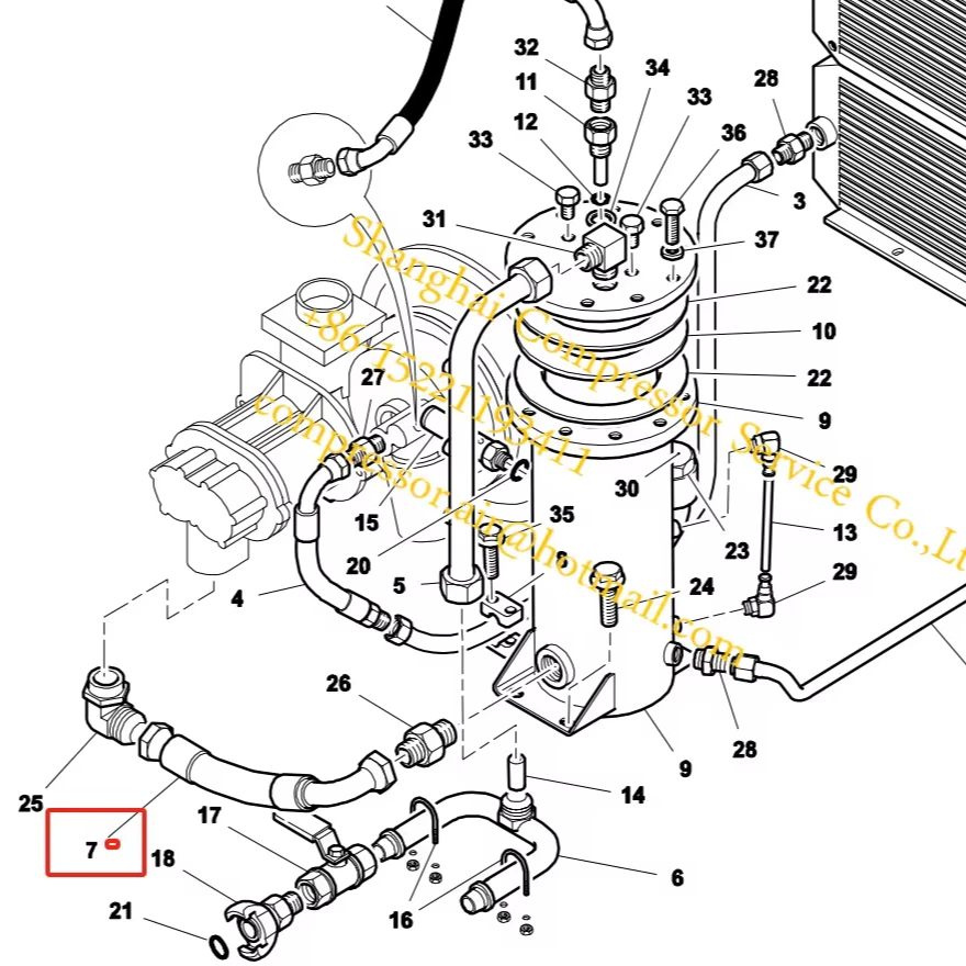 INGERSOLL RAND 7/41 HOSE ASSEMBLY DOOSAN 54540711