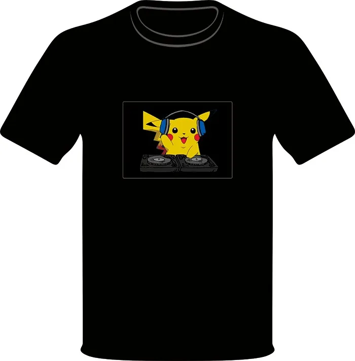 Celebration party costumes EL panel flashing clothes sound  activated light up led t shirt for rave accessories party