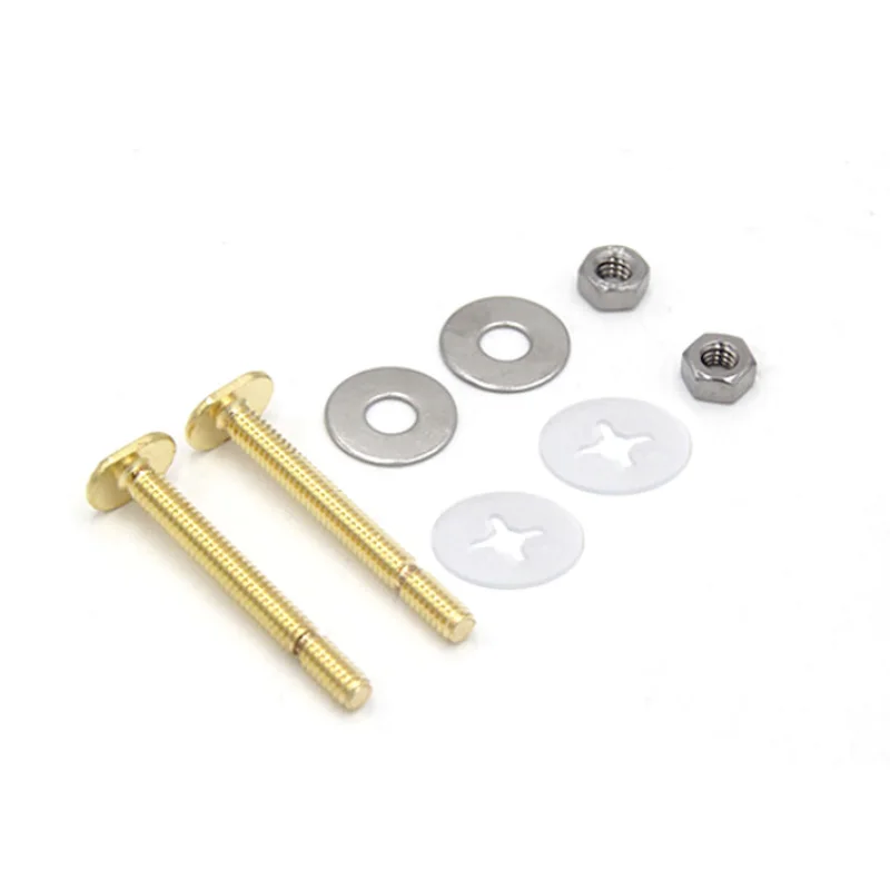 Toilet fixing bolt with washer TD302,Brass Bolt+Stainless steel Washer and Nut+plastic washer