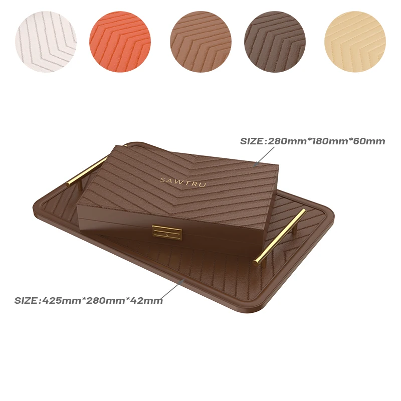 Custom logo luxury packaging box display pu leather inside wooden watch gift case for gift boxThe interior can be freely matched