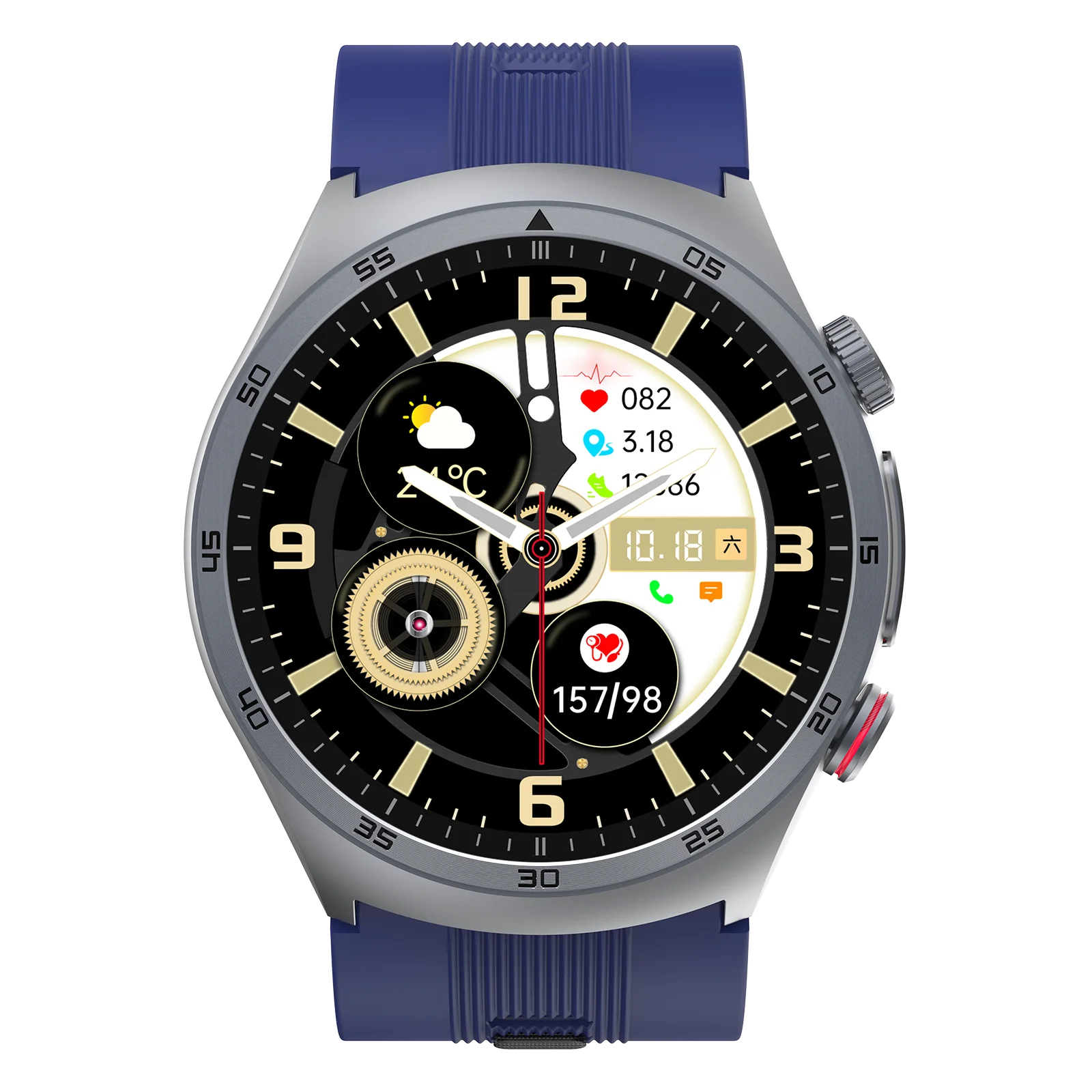 Latest Ruizu S25 ECG Smart Watch 1.43-Inch Amoled BT Call Nfc Micro-Physical Examination Health Tracking Metal Alloy Smartwatch