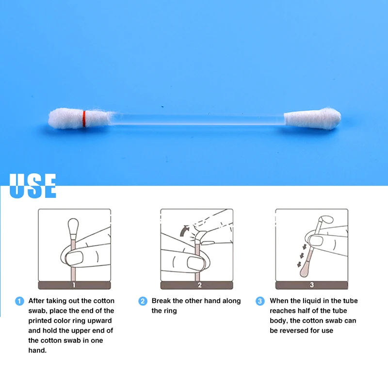 Wholesale Price 1500pcs Per Roll Cheapest Teeth Whitening VE Oil Swab Disposable Vitamin E Cotton Swab for Tooth Bleaching