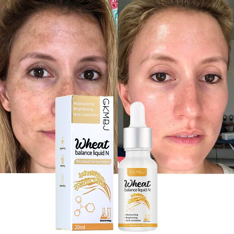 eco-friendly microbial fermented skin care,dark spot melasma cholasma removal,acne dark marks wheat balance serum N