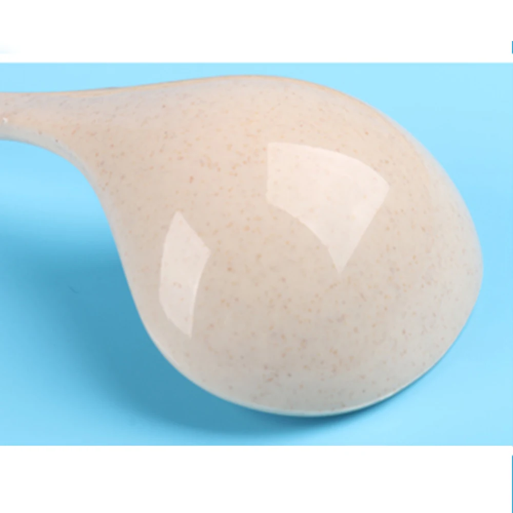 BPA free wheat straw plastic soup ladle biodegradable colorful soup spoon kitchen utensils