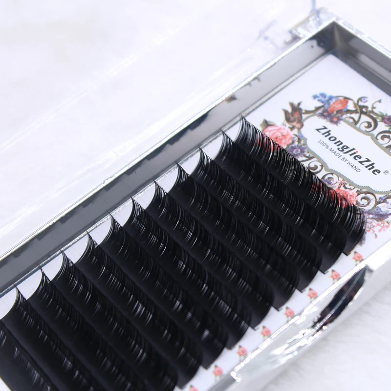 
Handmade Lashes Korean PBT Fiber 0.03 0.05 0.07 0.1 0.12 0.15 0.2 0.25 matte black Eyelash Extensions 