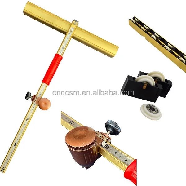 T type glass tile cutter hand tool set with diamond cutter head cutting Aluminum oil fed T shaped glass cutter