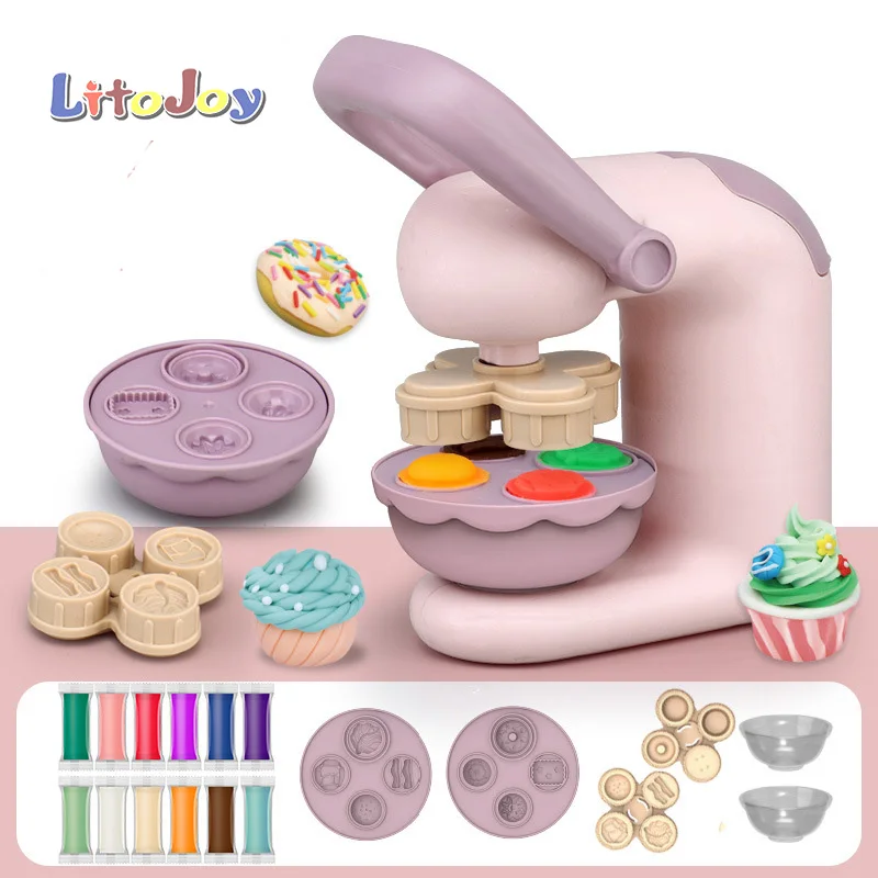 Color Clay Noodle Machine Diy Simulation Plasticine Modeling Play Toy Set Plasticine Mold Tool Toys