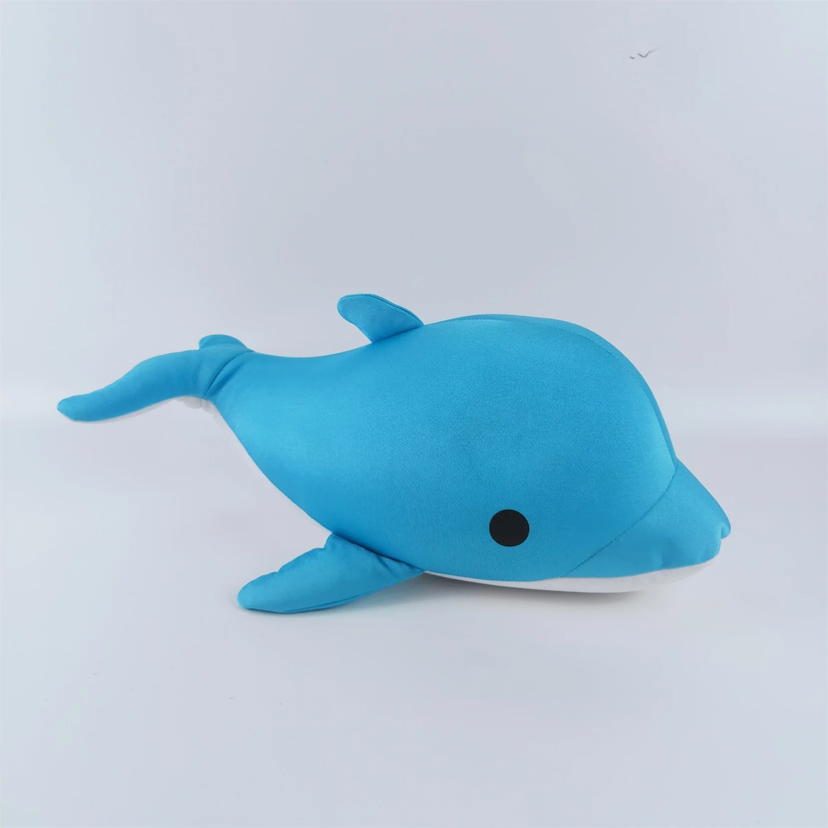 Cheap price super soft light dolphin cushion cute blue sea animal pillow stuffed with EPS foam beads soft dolphin toy