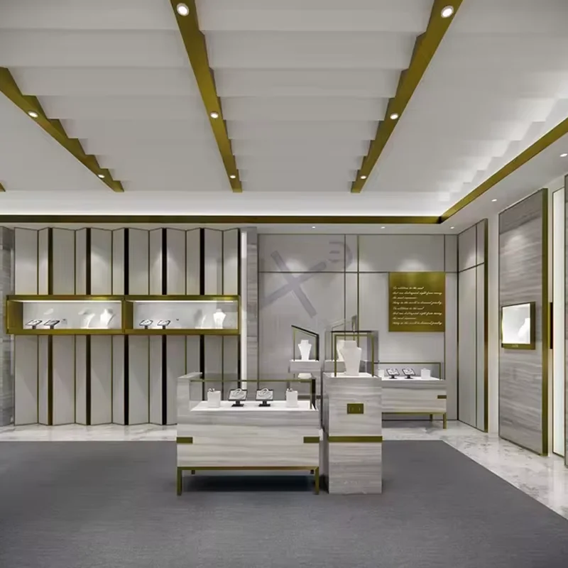 LUX Design Custom High Quality Furniture for Fashion Jewelry Store Showcase Display Counter