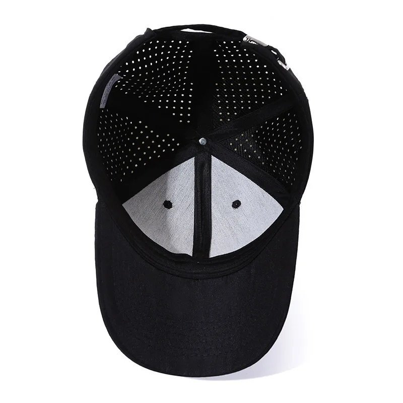 New High Quality Mesh Quick Drying Baseball Cap Seven Panel Sun Hat OEM Low MOQ Custom Logo Caps For Unisex