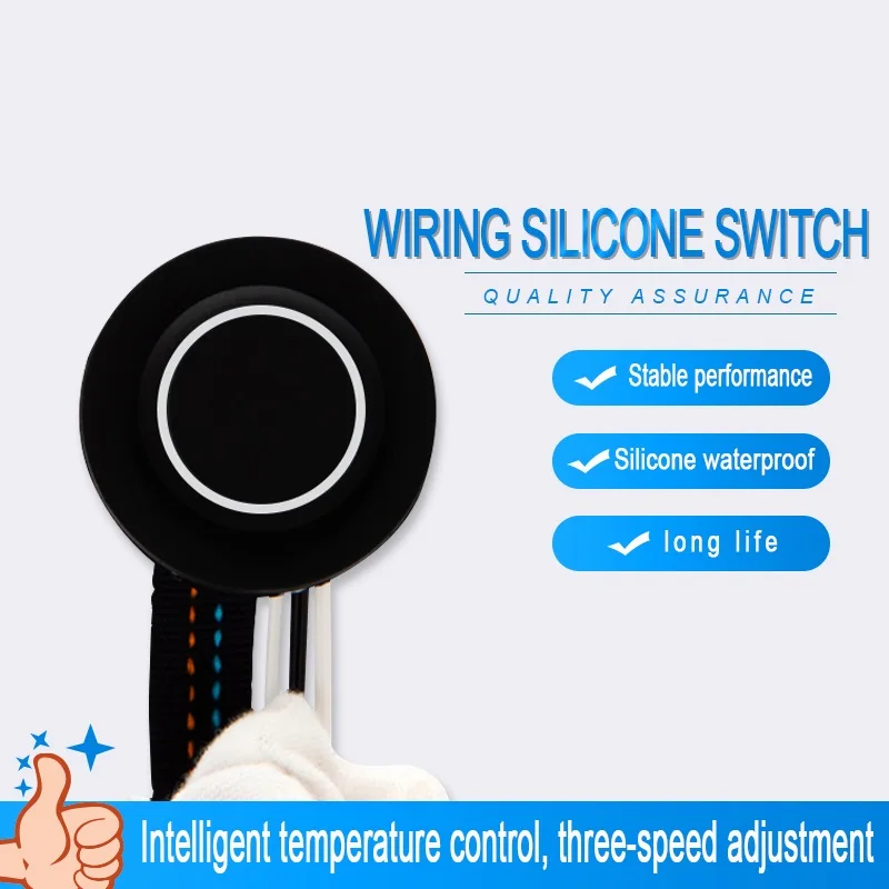 China Manufacturer Best Supplier Heated Push Button 3.7V-12V USB Wire Switch For Heated Clothing And Heated Apparel