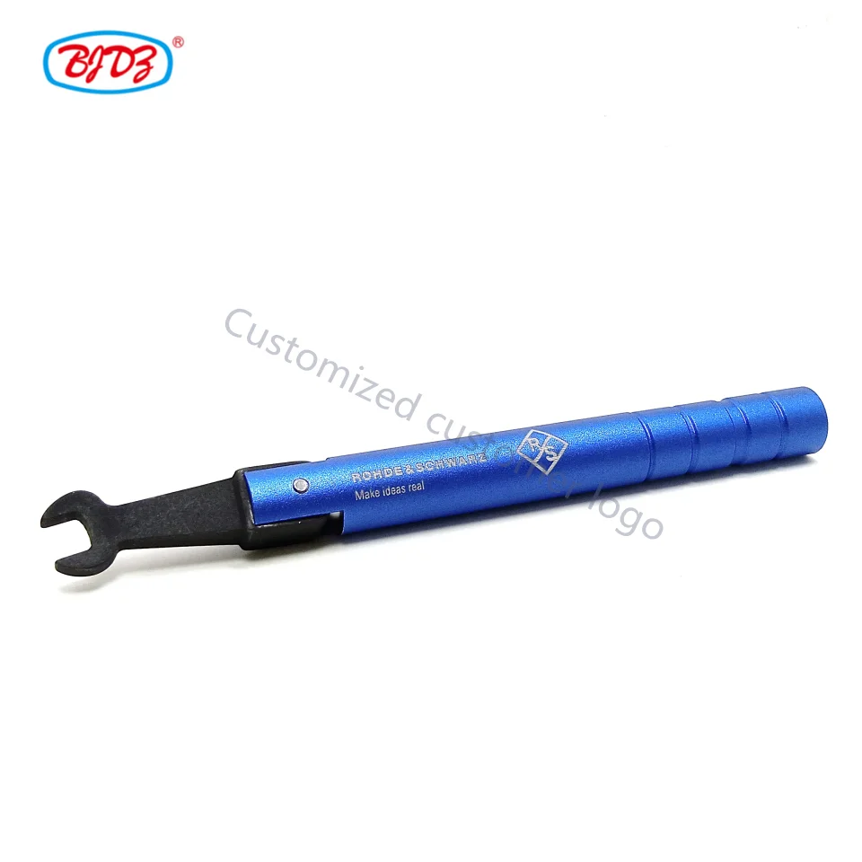 Logo Customized Blue color Coaxial cable tool SMA connector torsion Torque twisting force wrench spanner SMA torque wrench