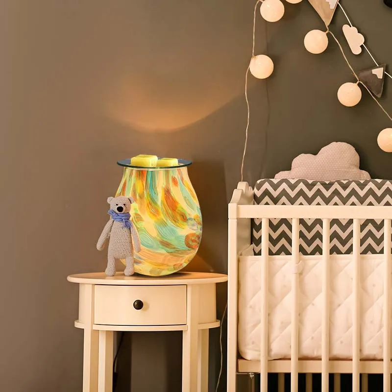 Glass Electric Wax Melt Scented Warmer Fragrance Aromatherapy Heater Light for Candle Wax Melts Electrical Scent Burner