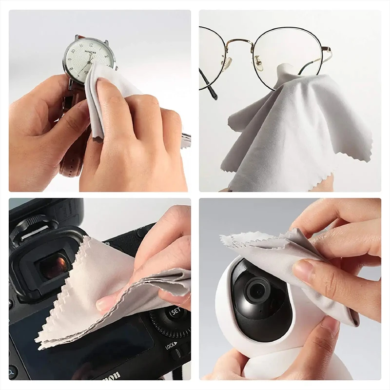 Eco-friendly reusable custom printed cartoon key chain small microfiber cloth Portable sunglasses glasses lens cleaning cloth