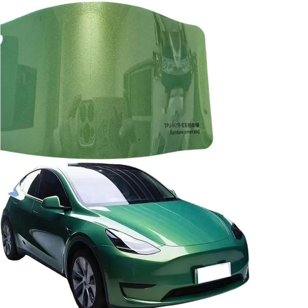 Высококачественная цветная Модифицированная автомобильная пленка Rainbow emerald PPF 1 52 м * 15