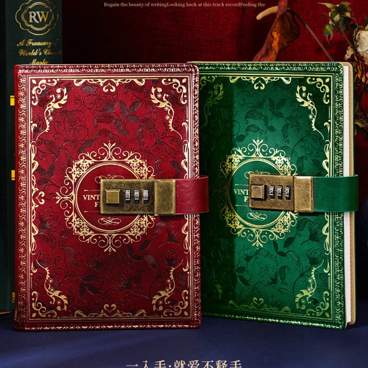 Wholesale Customised Kraft Paper Vintage Notebook Planner Journa Manifesting Bible Gratitude Prayer Vampire With Lock Diary