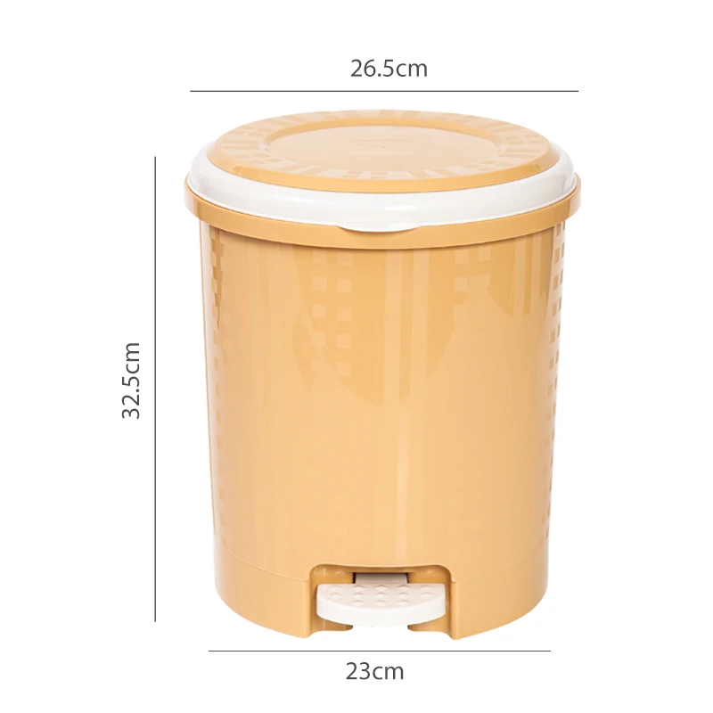 Indoor for office toilet bucket waste bin modern plastic round room dust with foot pedal trash can garbage bin