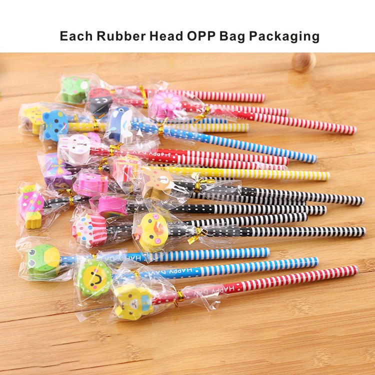 Wholesale ODM Customised 3D Cartoon Animal Design Black Lead Wooden Pencils With Eraser For Children