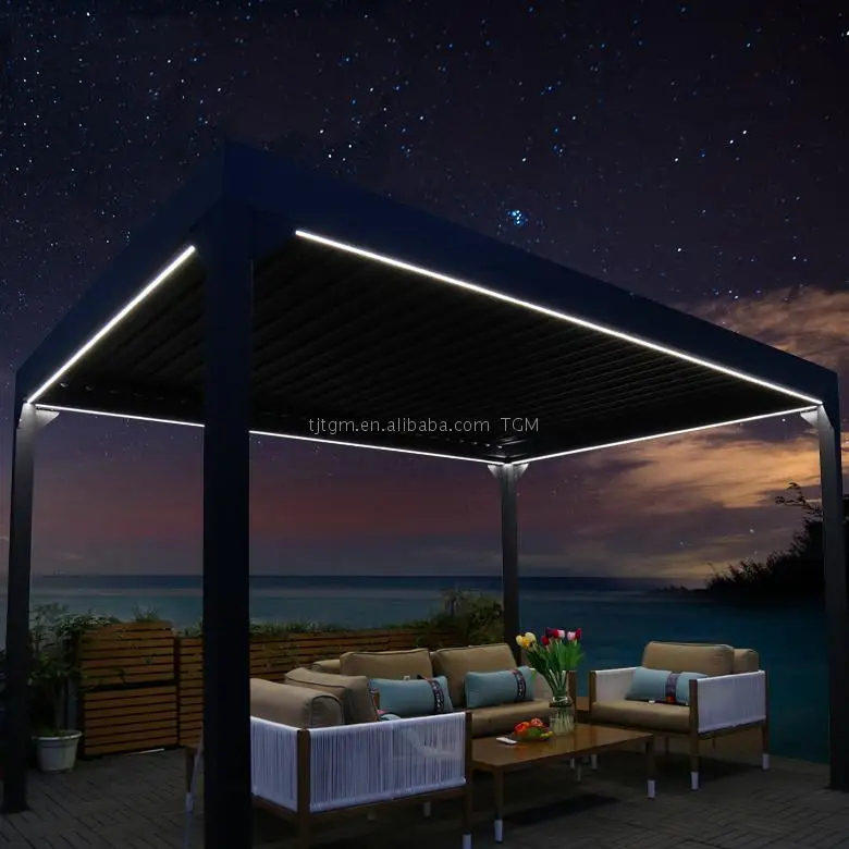 FRSTECH WPC products wpc decking & composite wood retractable pergola