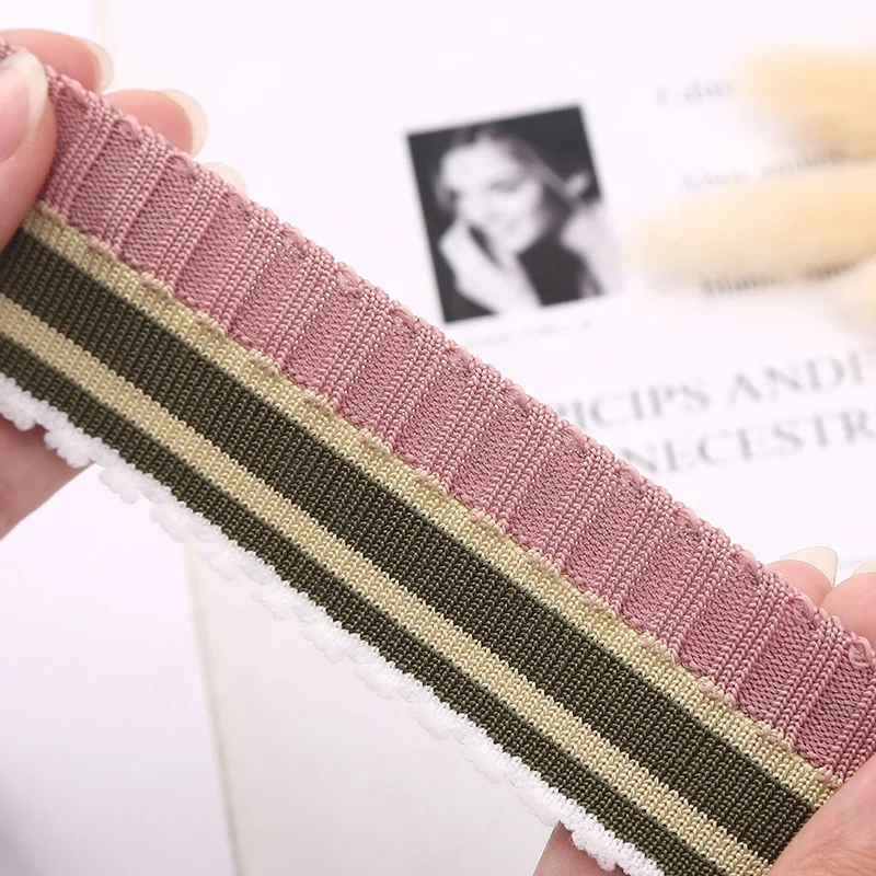 Оптовая продажа по индивидуальному заказу, трикотажные ребристые воротники для одежды, одежды, футболок, аксессуары