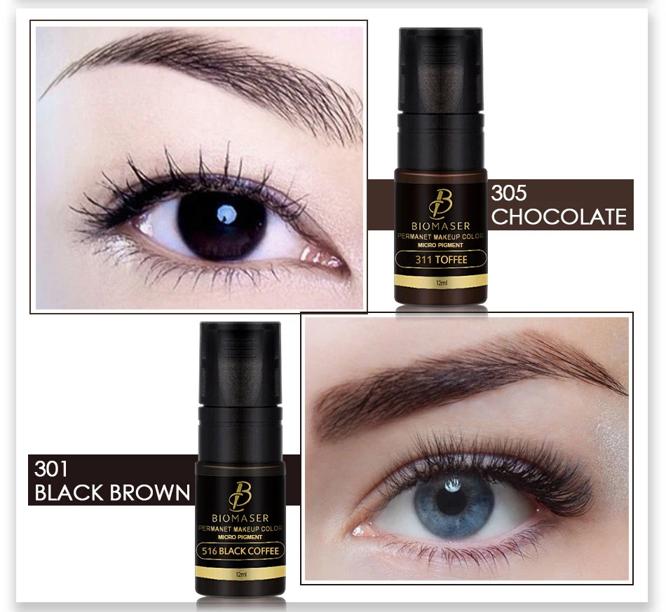 Biomaser New Package Semi Permanent Makeup Pigment Eyebrow Tattoo Ink