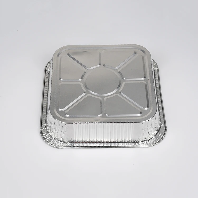 
Disposable food packing aluminum foil container carry out square baking tray 