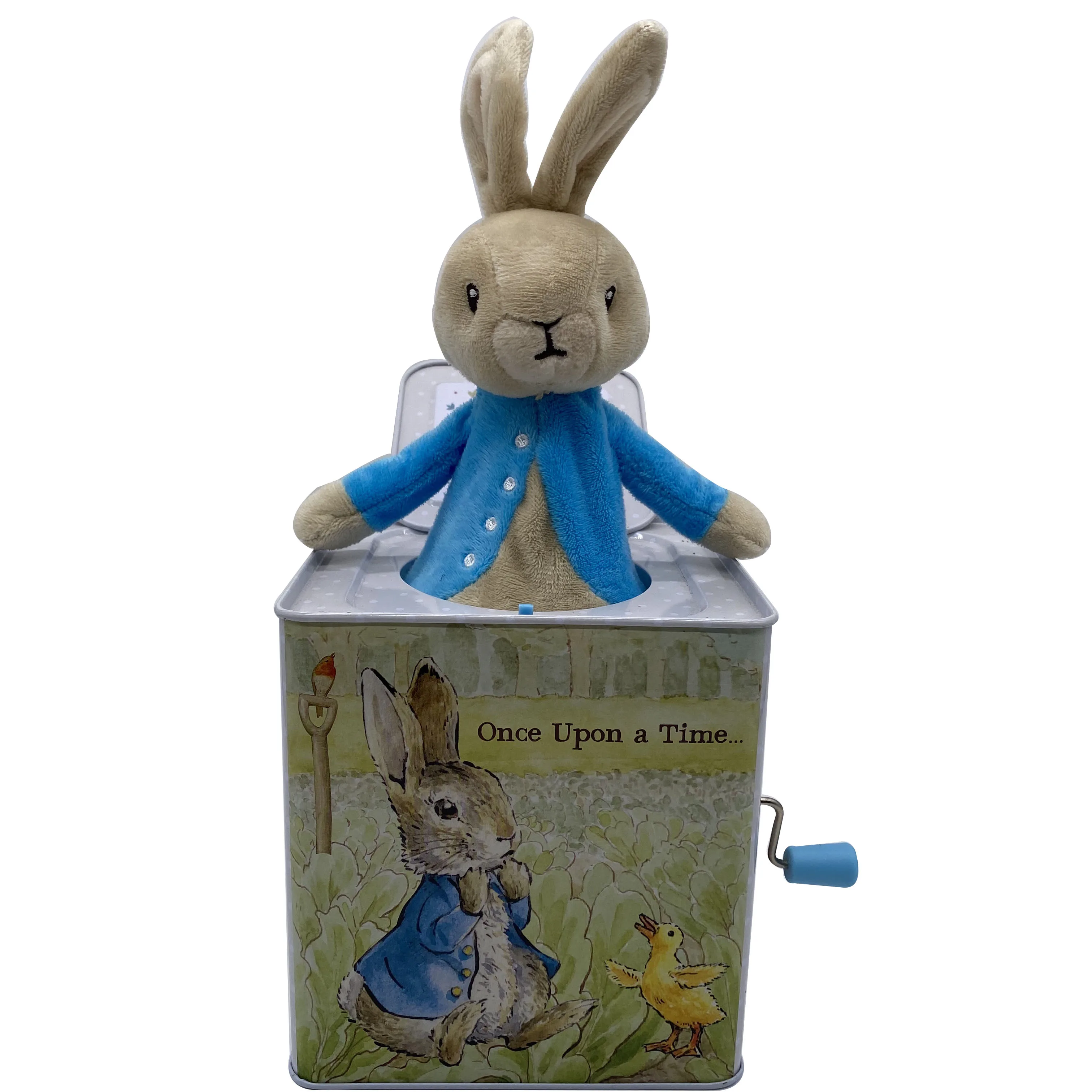 New design customized  plush doll metal music tin box custom gift Christmas decorations for child