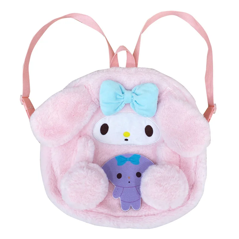 Sanrio Cartoon Plush Backpack Stuffed Anime Hello KT Bag Wholesale Kuromi Melody Doll Backpack Gift For Kids