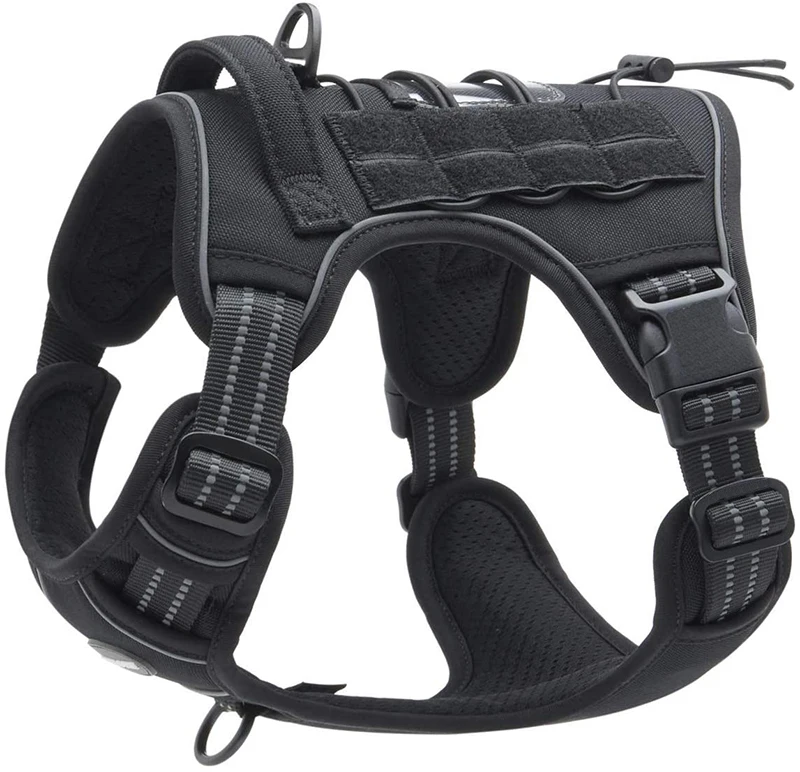 Dog Harness for Large Dogs No Pull Adjustable Pet Harness Reflective Working Training Easy Control