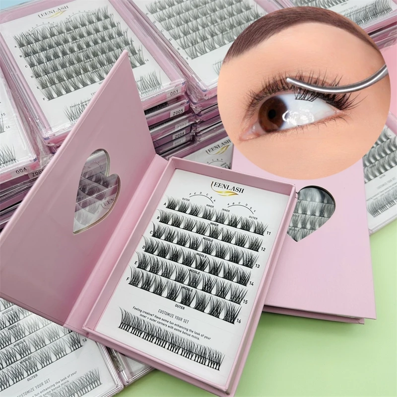 Hot  selling Diy Pre Cut Lashes Segmented Diy Lash Tweezers For Cluster lash ribbon