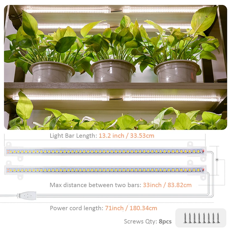 Indoor Led Grow Light Strips 40W Phytolamp For Plants Spectrum White Led Timer Phyto Lamp Hydroponic Dimmable Bar