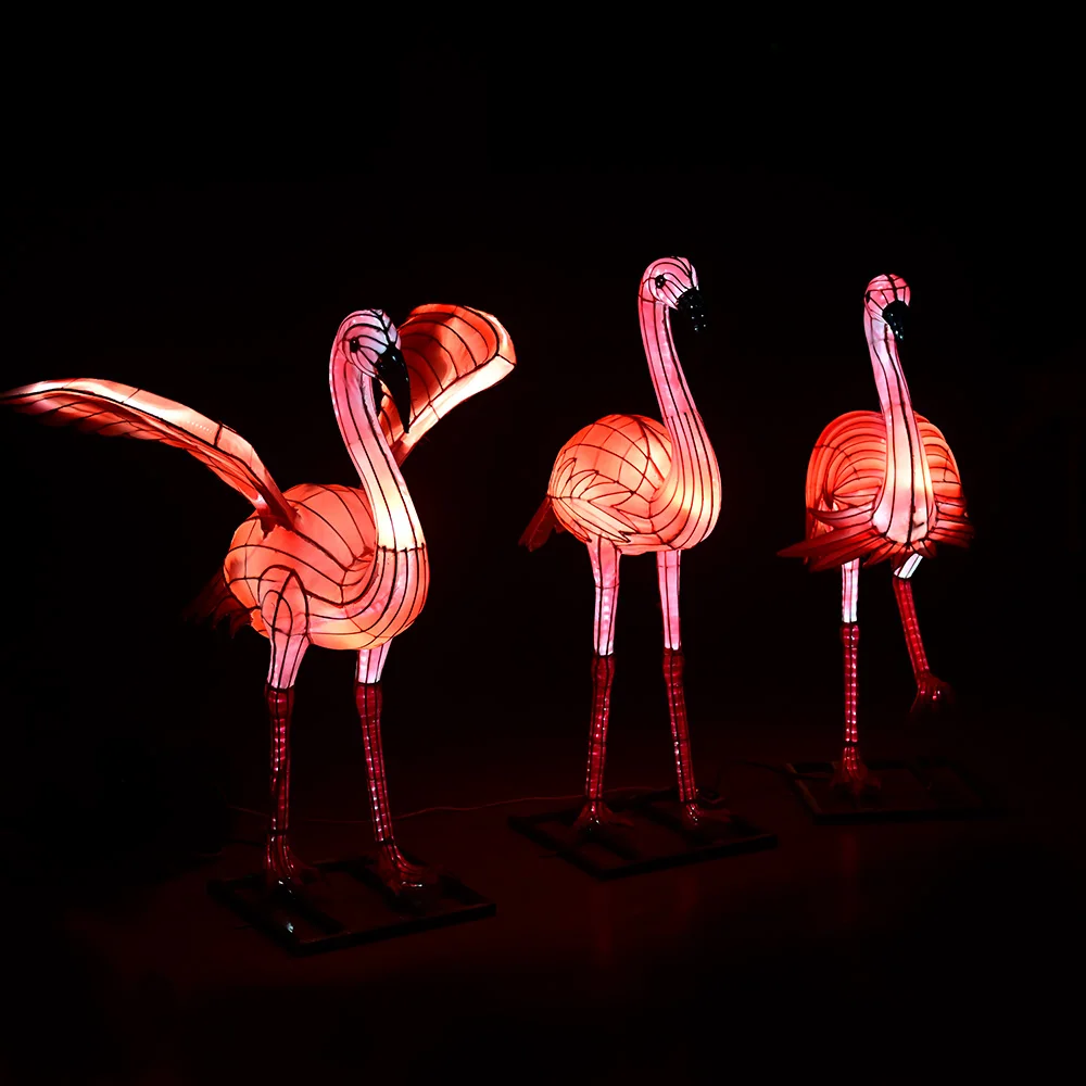 Traditional Halloween Flamingo Festive Lanterns Show Animals Decorative Lighting Motif Lights Decoration Outdoors