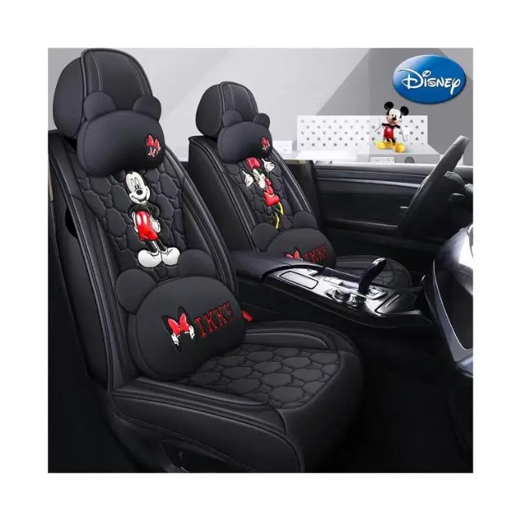 Картонные чехлы для сидений автомобиля LuluAn Симпатичные с Микки Маус Qashqai A3 A5 Mercedes Benz C200 Beetle BMW Mini smoblebee Mustang