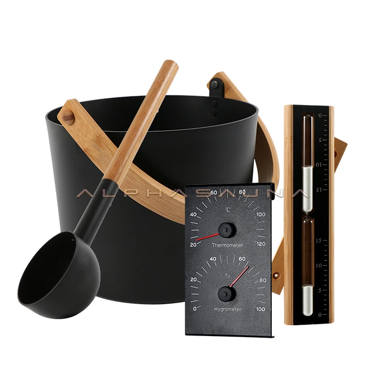 Alphasauna Sauna Accessories Aluminum Sauna Bucket And Ladle